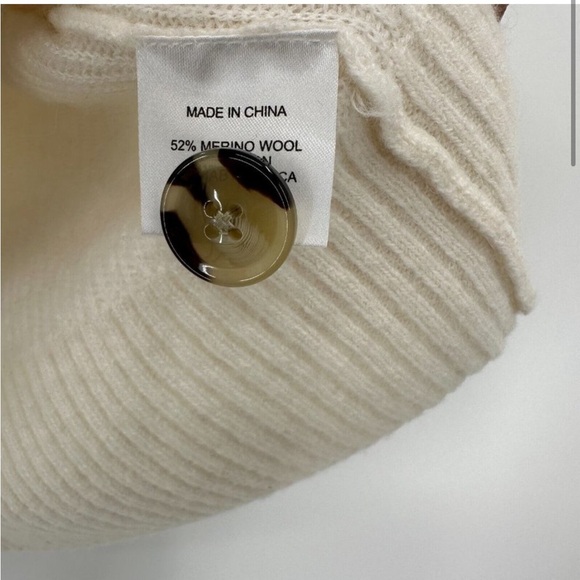 Quince Ivory Baby Alpaca-Merino Wool Oversized Cardigan sz XS Women's Button NWT - Picture 7 of 8